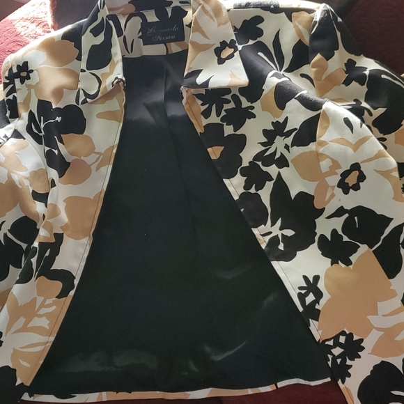 Giancarlo Ferrari Zippered Floral Jacket - Size 8 - Picture 7 of 7